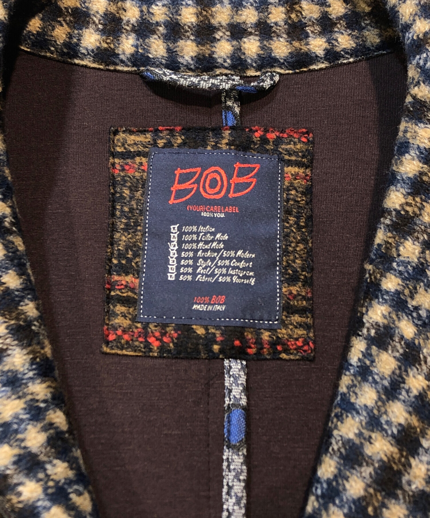 中古・古着通販】BOB (ボブ) ガンクラブチェック テーラードジャケット