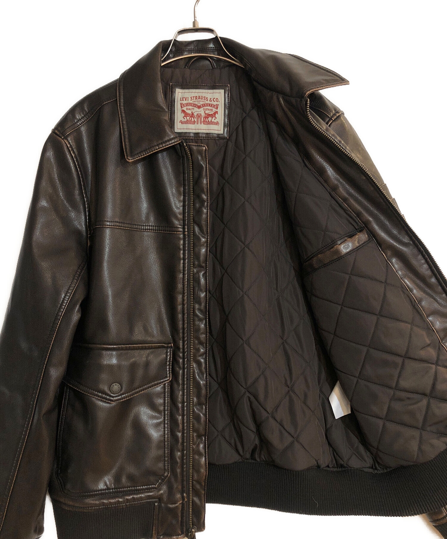 中古・古着通販】LEVI'S (リーバイス) MA-1スタイル レザージャケット