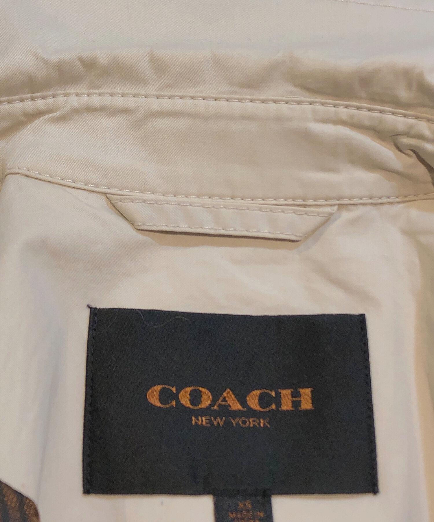 中古・古着通販】COACH (コーチ) ショートトレンチコート ベージュ