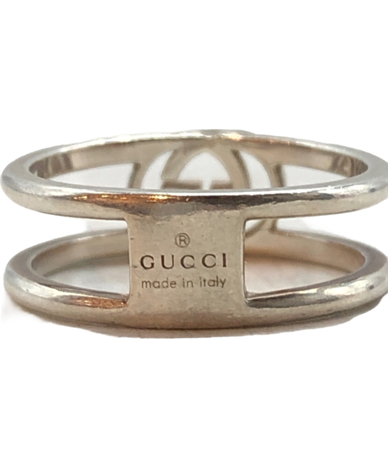中古・古着通販】GUCCI (グッチ) インターロッキンリング シルバー 