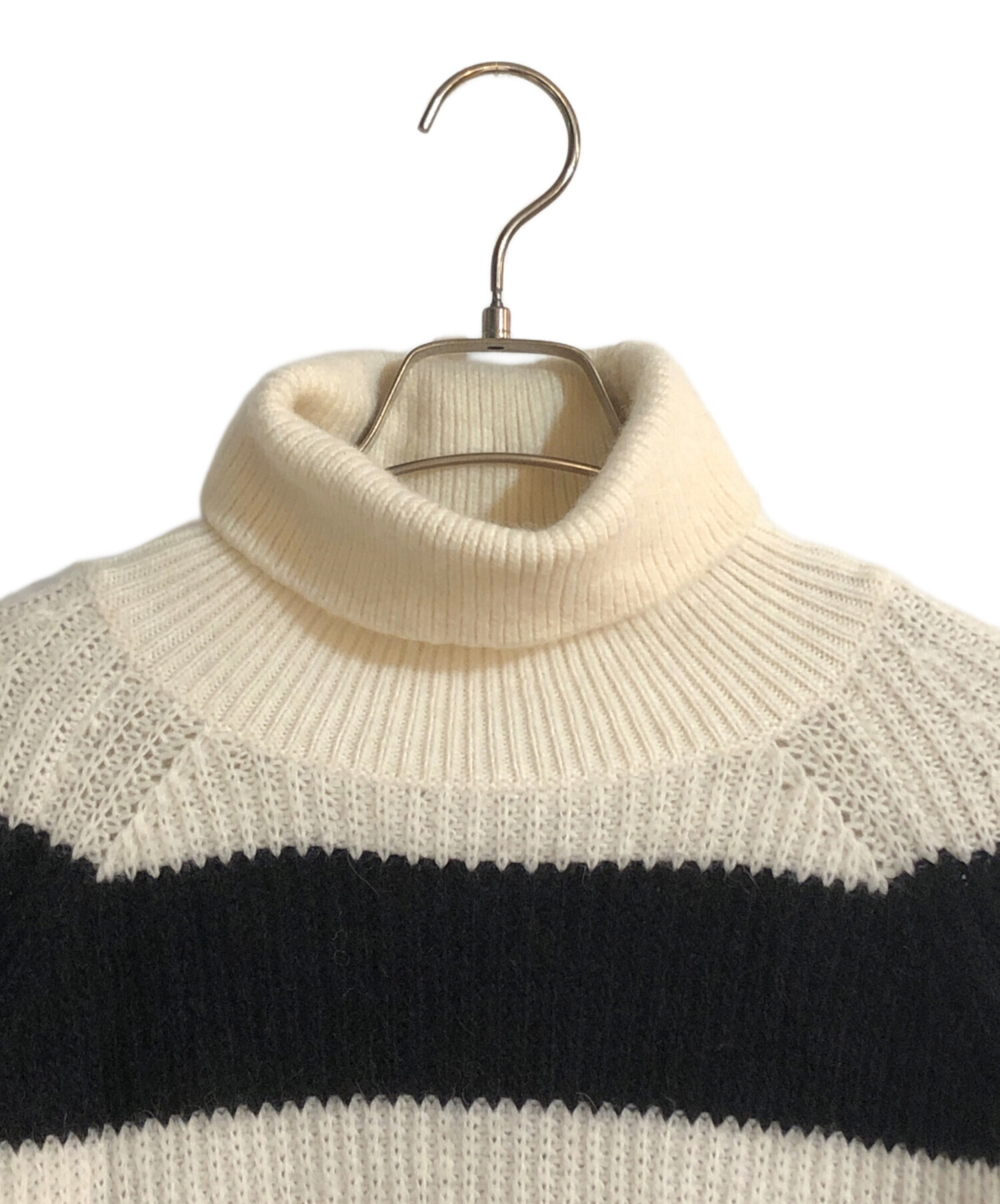 中古・古着通販】AMIPARIS (アミパリス) タートルネックボーダーニット