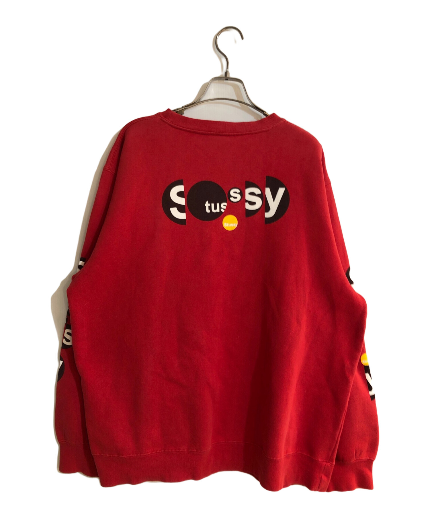 OLD STUSSY 赤　スウェット 中古・古着通販】stussy (ステューシー) オールドロゴプリント