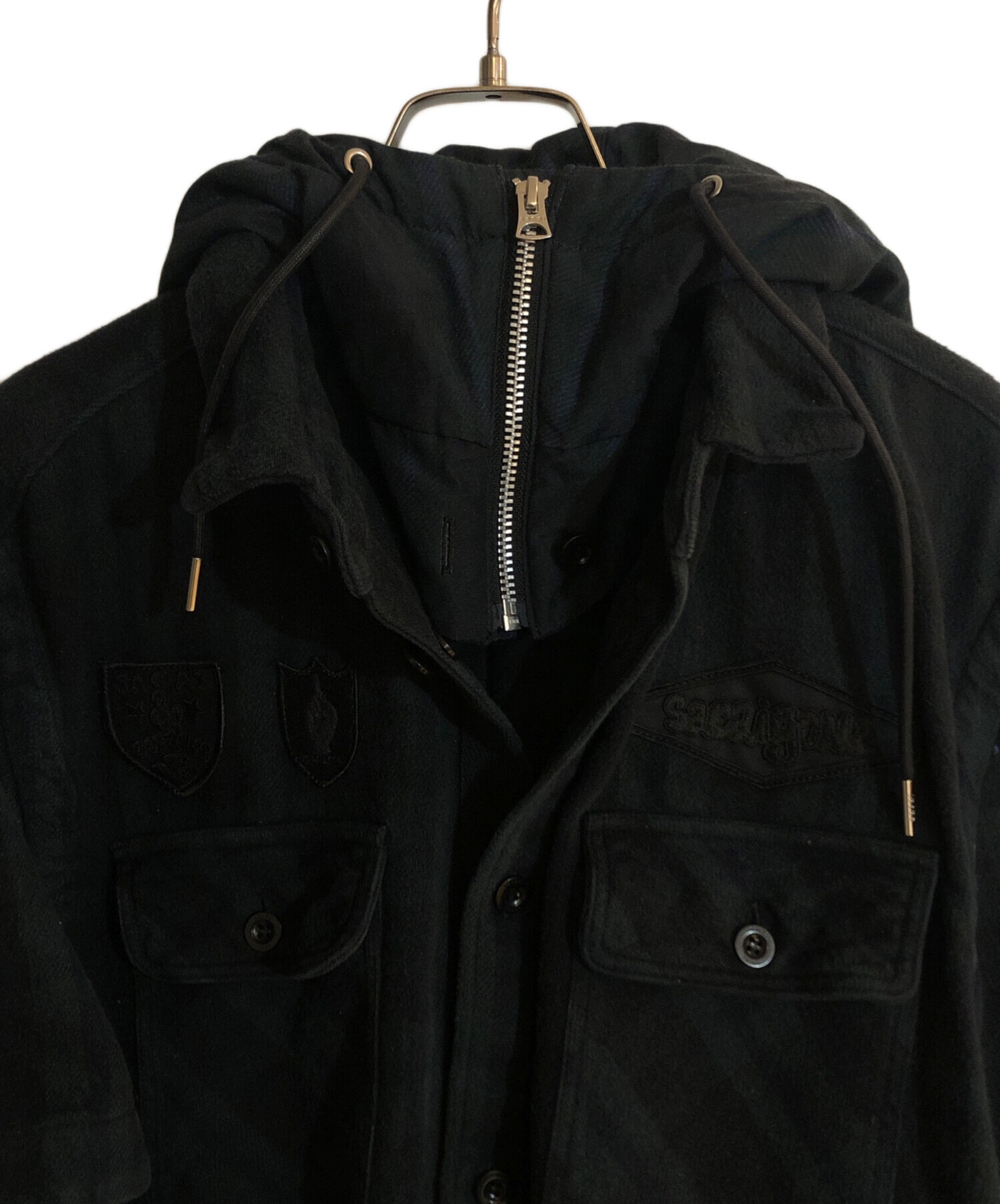 中古・古着通販】sacai (サカイ) GONZ MULTI PATCH PLAID HOODIE