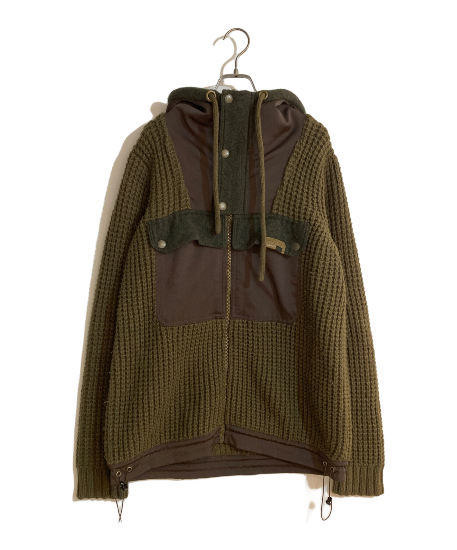 中古・古着通販】DIESEL (ディーゼル) ナイロンコンビニットフーディ 