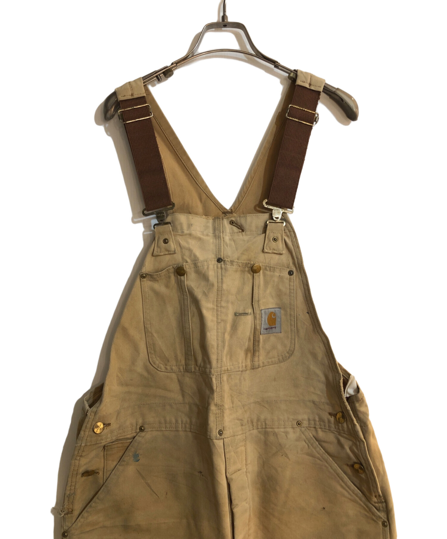 Carhartt ブラウン オーバーオール 古着 ダック 40s ヴィンテージ カーハート オーバーオール ブラウンダック