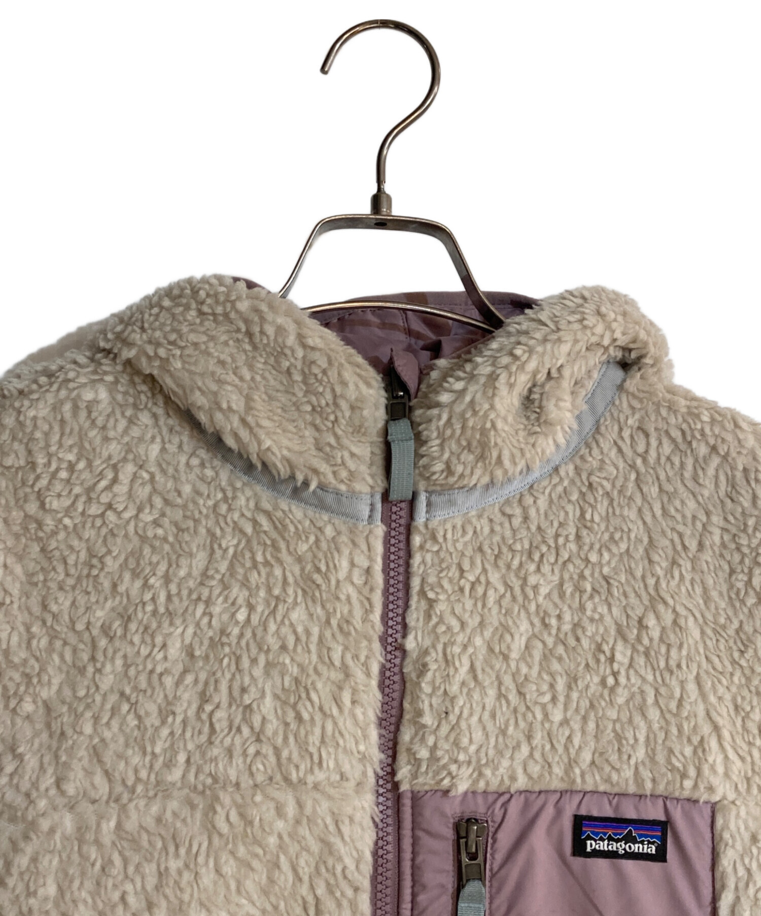 【美品】パタゴニア　patagonia ベージュ XXL リバーシブルフーディ 中古・古着通販】Patagonia (パタゴニア) キッズ・リバーシブル