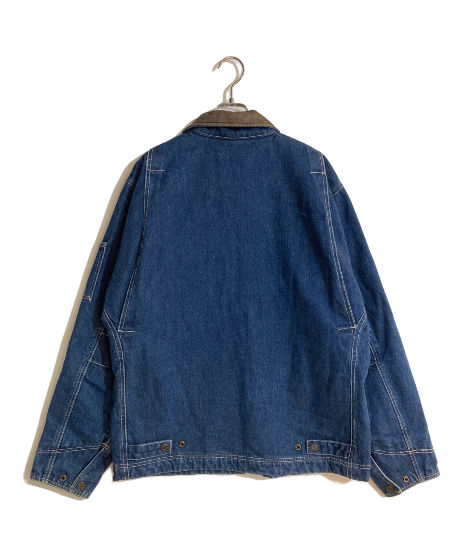 中古・古着通販】GAP (ギャップ) レザー切替デニムジャケット ネイビー 