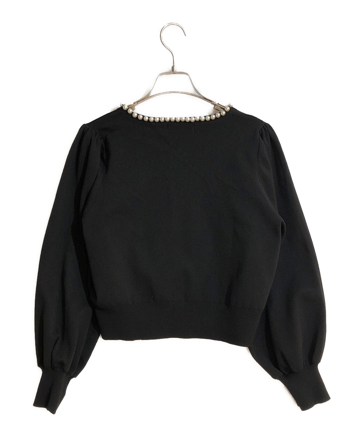 ANAYI パールブルゾン 黒