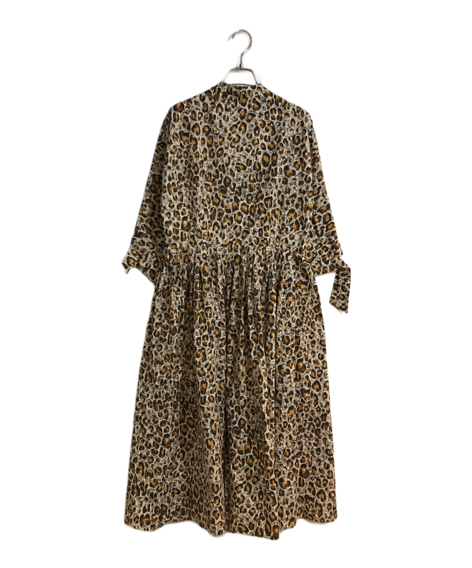 中古・古着通販】PRADA (プラダ) バンドカラーレオパードロングシャツ