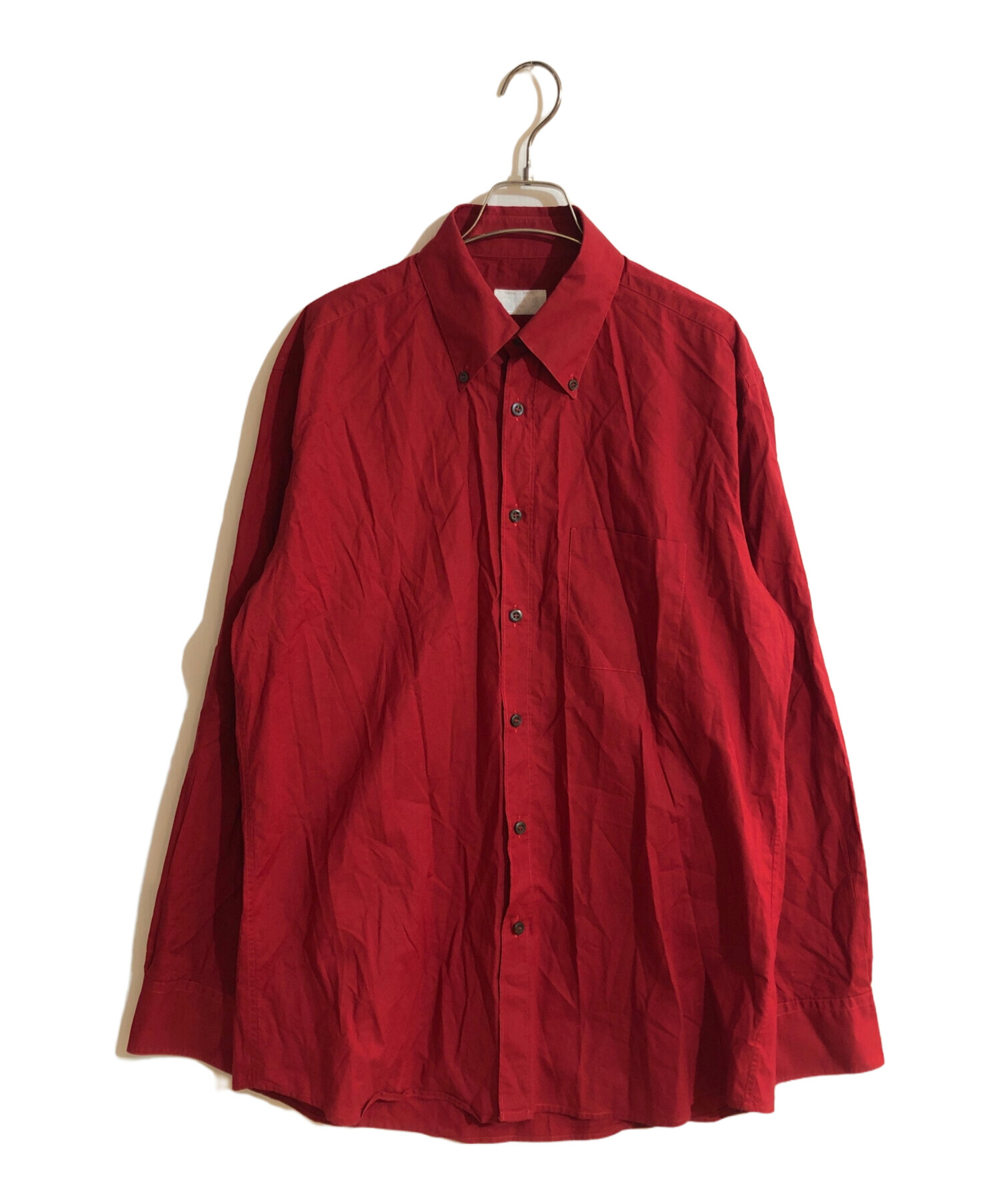 中古・古着通販】PRADA (プラダ) ドレスシャツ レッド サイズ:L 