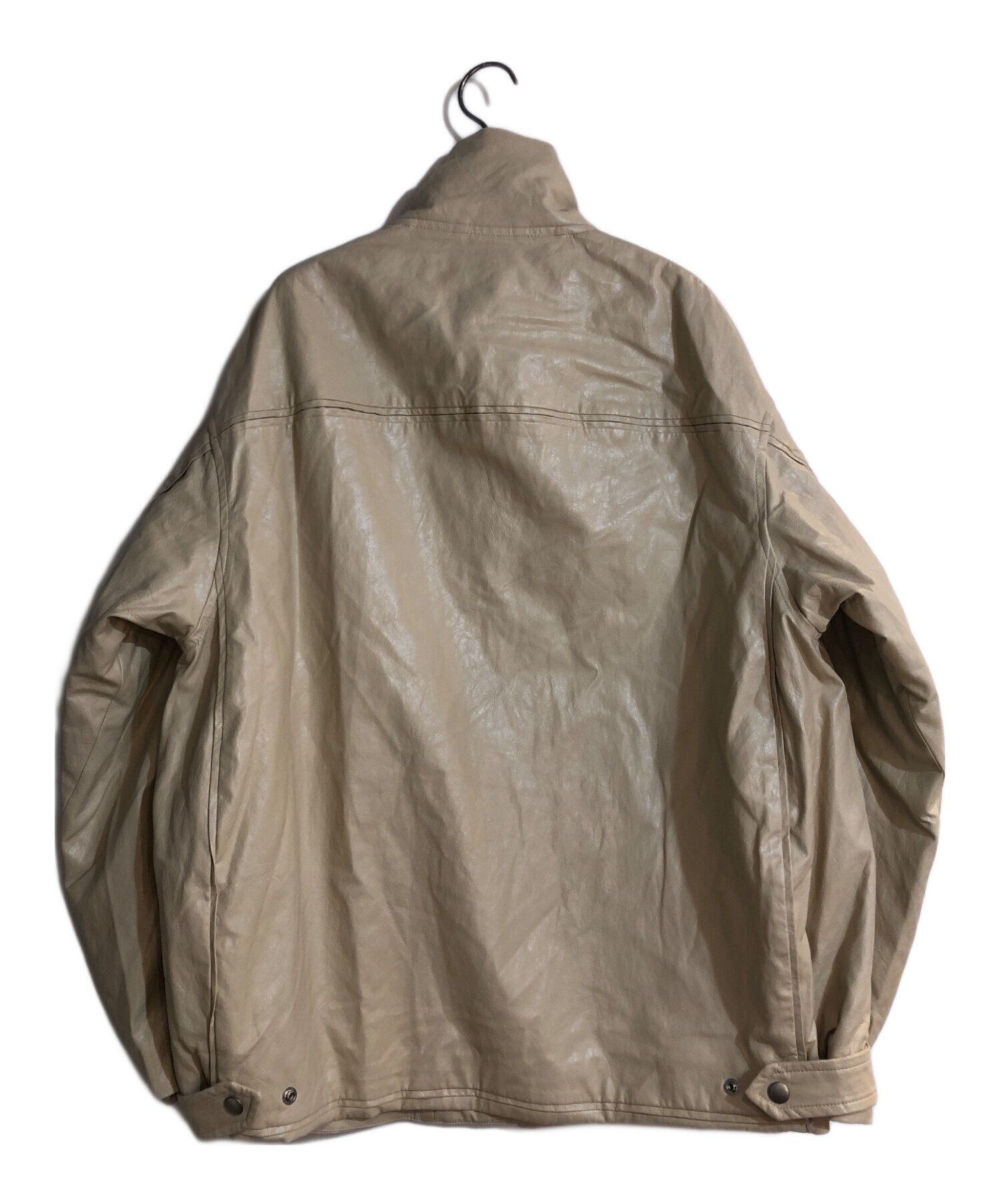 中古・古着通販】AMERI (アメリ) PASTING LIKE FAKE LEATHER JACKET 