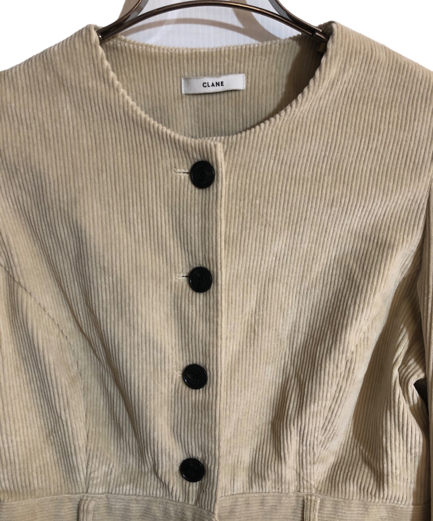 美品 CLANE CORDUROY JUMPSUIT ジャンプスーツ M クラネ CLANE CORDUROY JUMPSUIT （BLUE） - ファッション通販