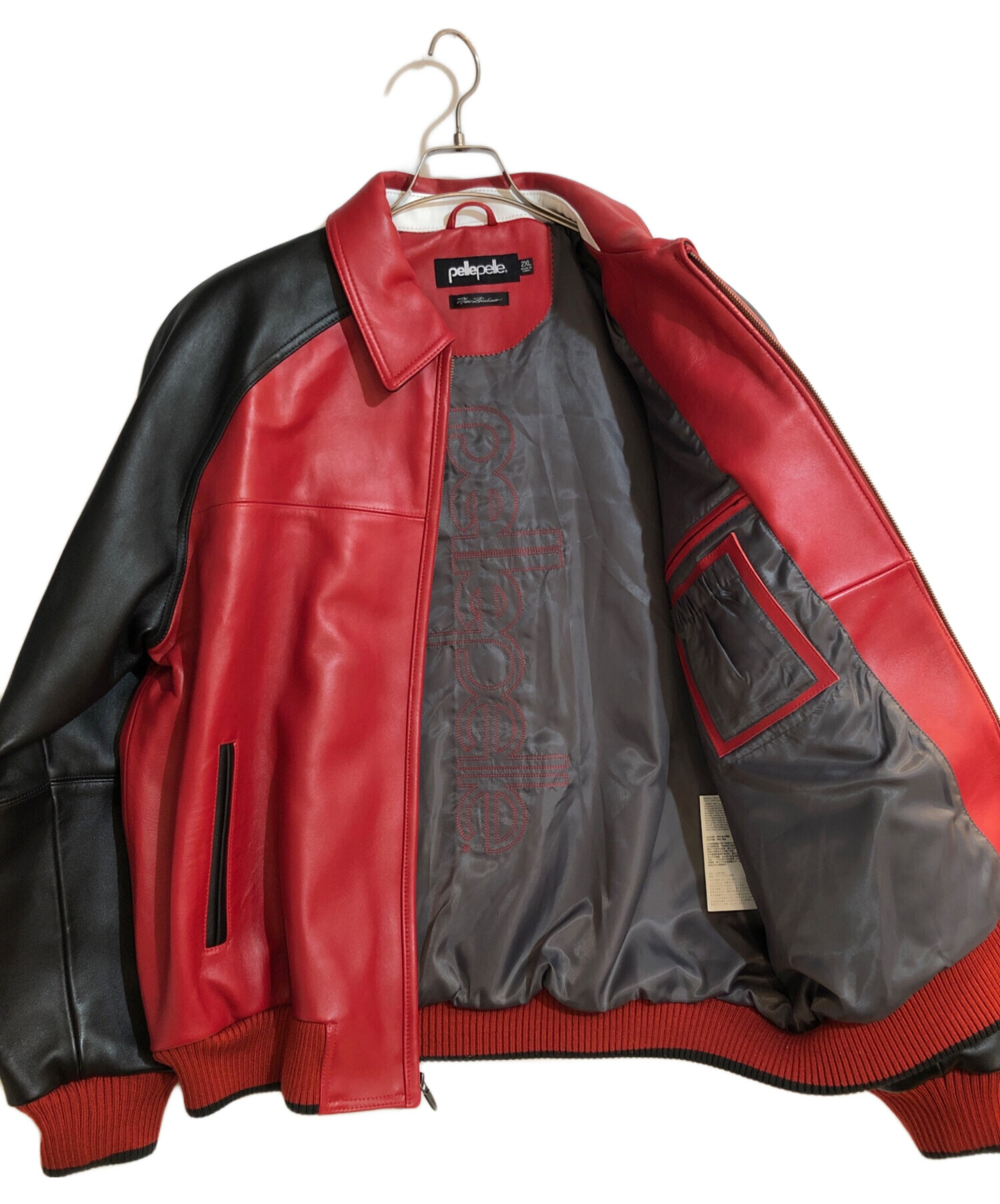 pelle pelle （ペレペレ） メルトンジャケット/切替レザー/SODA pelle pelle （ペレペレ） メルトンジャケット/切替レザー/SODA