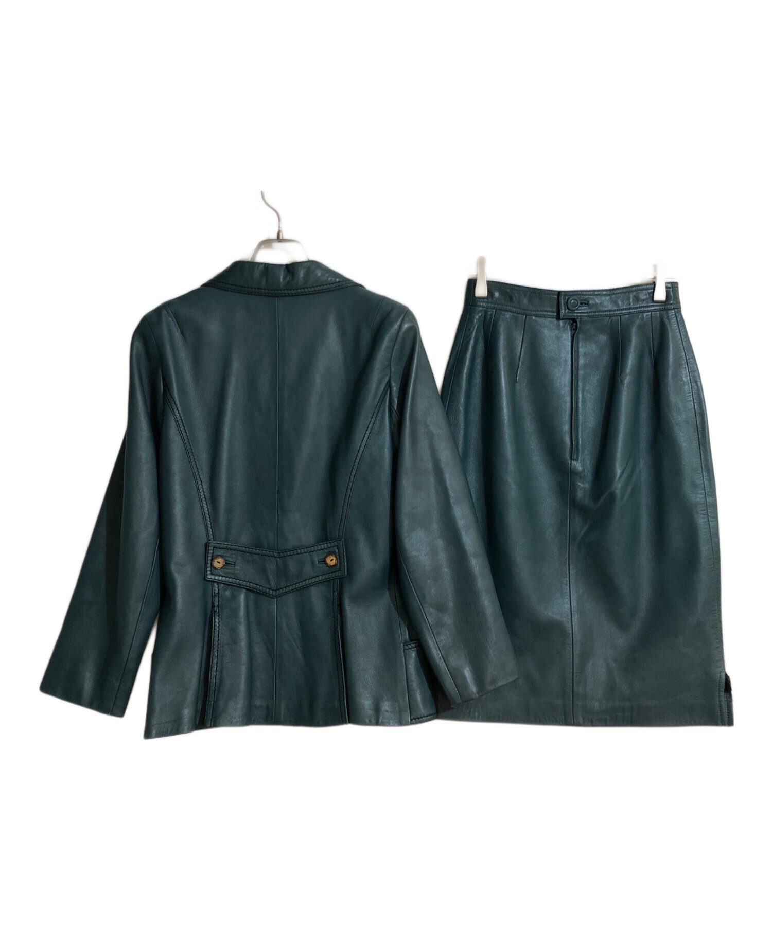 中古・古着通販】LOEWE (ロエベ) ナッパレザーセットアップスーツ 