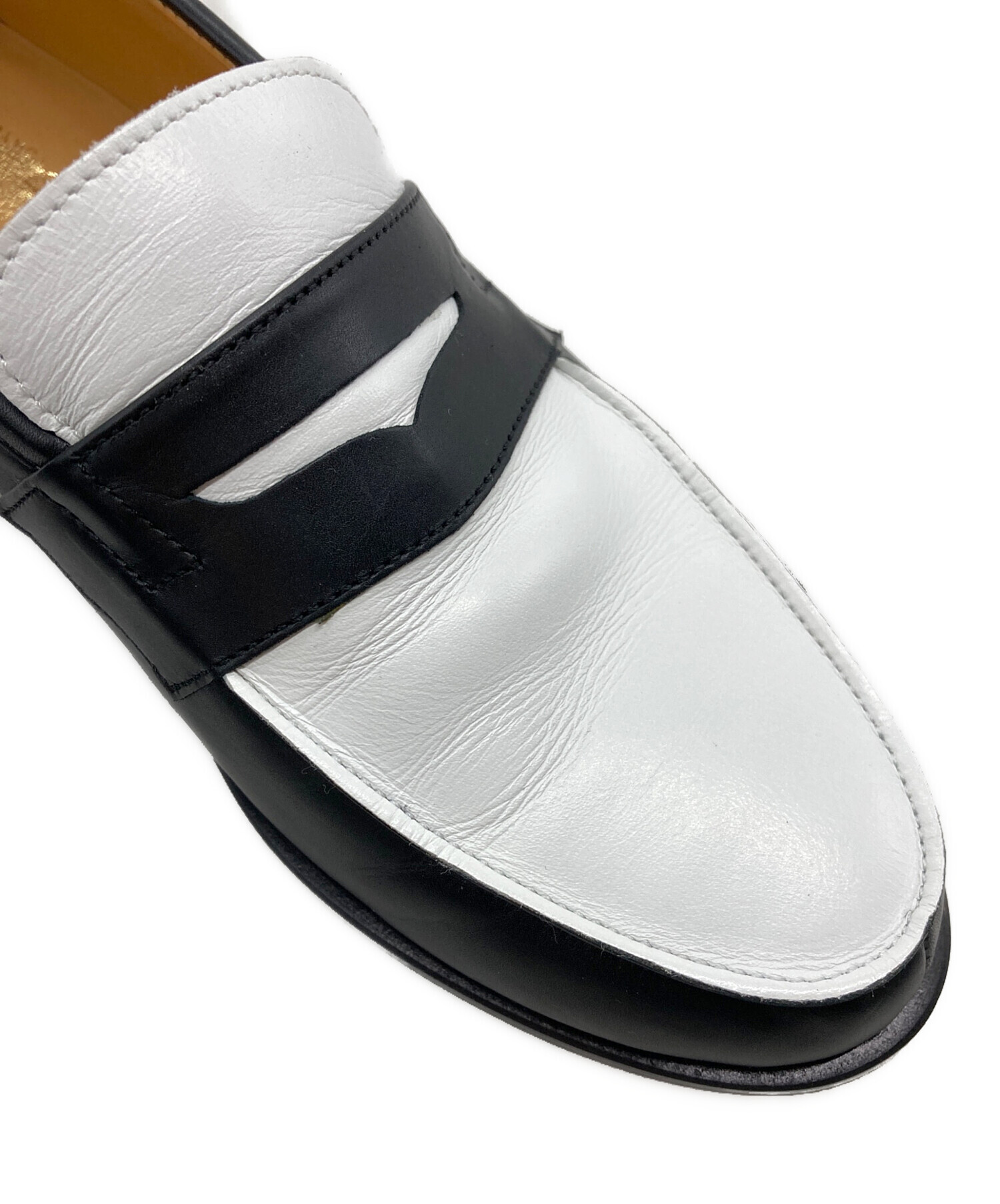 中古・古着通販】GINZA yoshinoya (銀座ヨシノヤ) バイカラーコインローファー ブラック×ホワイト サイズ:23.5｜ブランド・古着通販  トレファク公式【TREFAC FASHION】スマホサイト