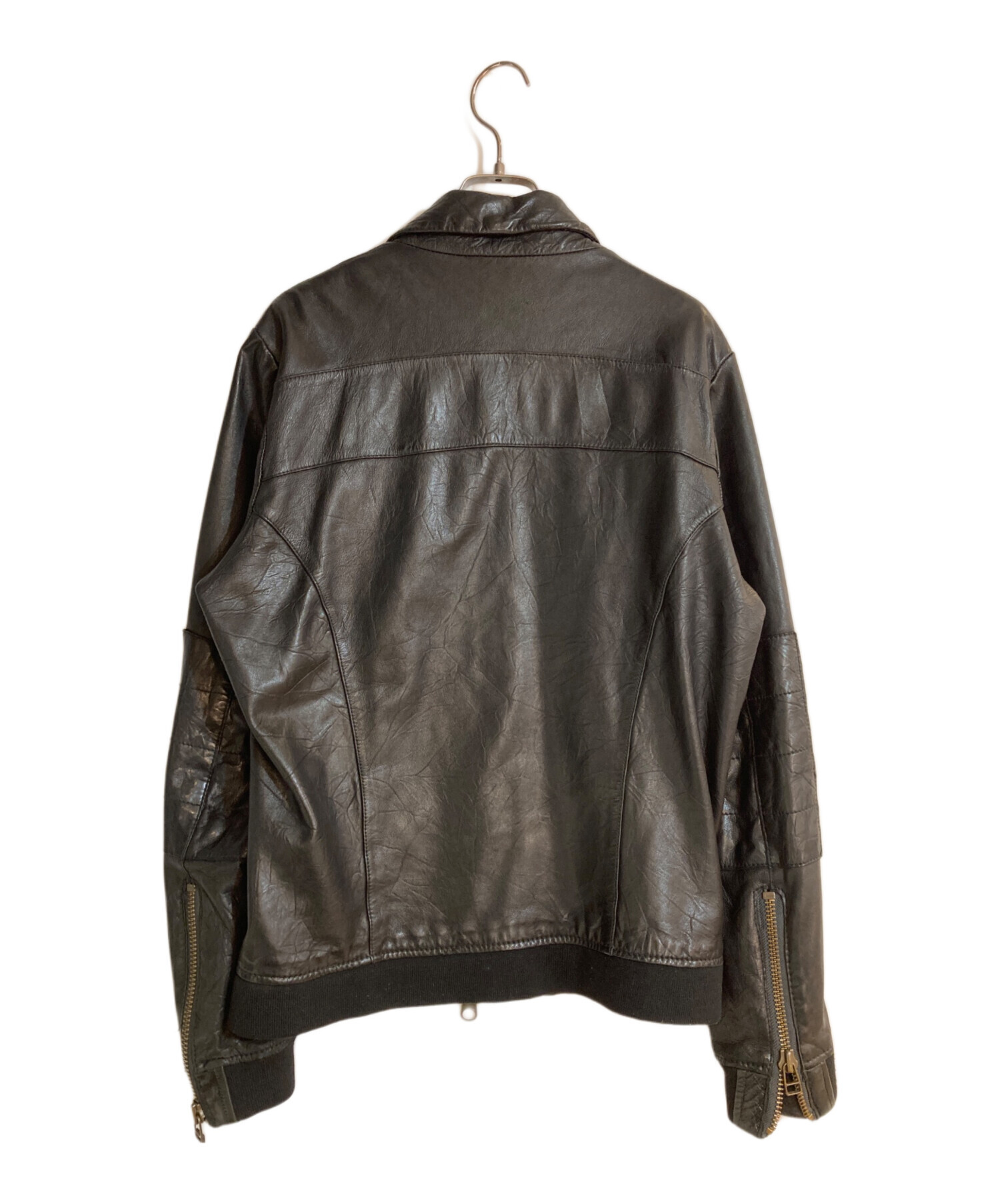 タグ付 未使用 ICB L ラムレザージャケット 44 XXL ラムレザー ノーカラージャケット / 23区 | ファッション通販