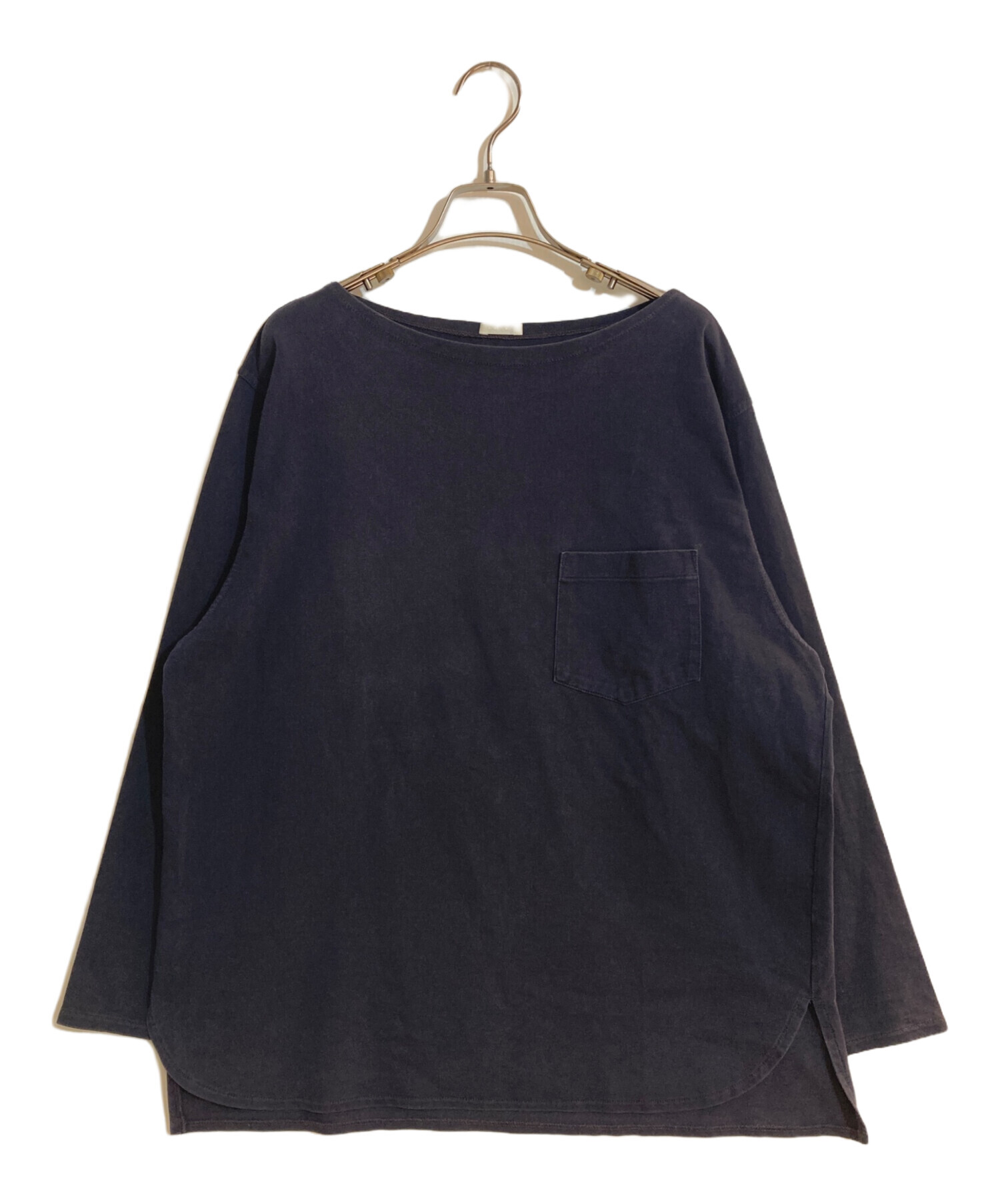 中古・古着通販】COMOLI (コモリ) ボートネックシャツ ネイビー サイズ 
