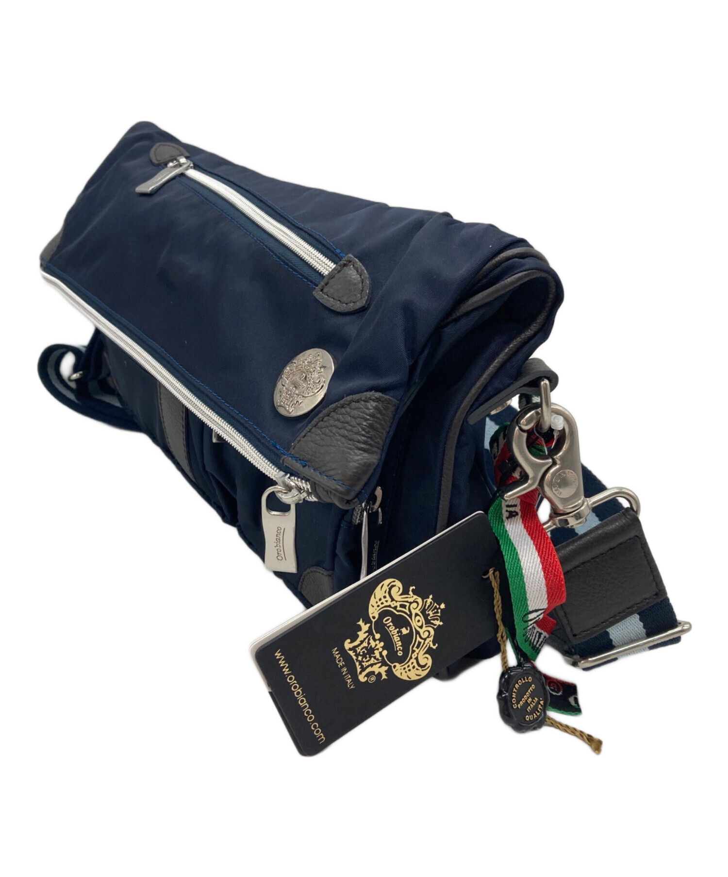 中古・古着通販】Orobianco (オロビアンコ) PARTY BAG L ネイビー 未 