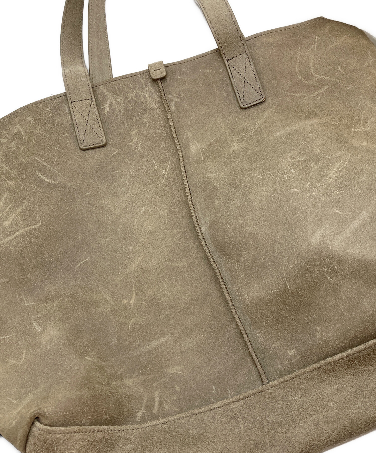 中古・古着通販】UGG (アグ) レザートートバッグ ベージュ｜ブランド 