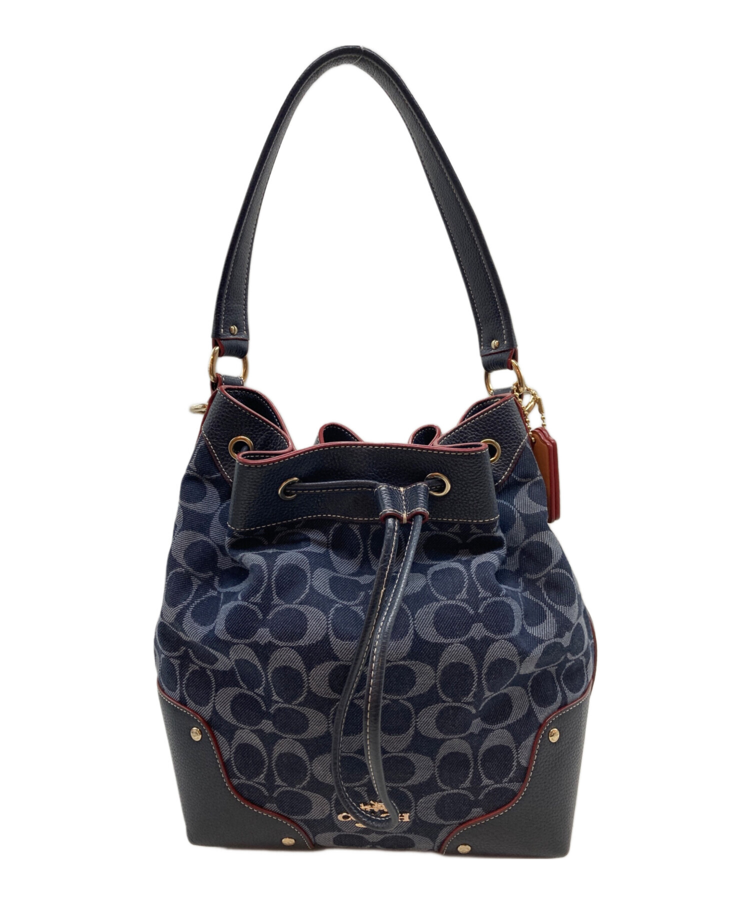 中古・古着通販】COACH (コーチ) デニムシグネチャージャガード2WAY