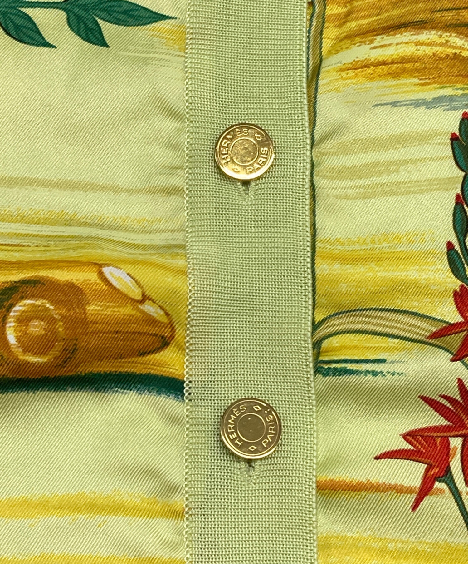 中古・古着通販】HERMES (エルメス) セリエボタンスカーフ柄ニット