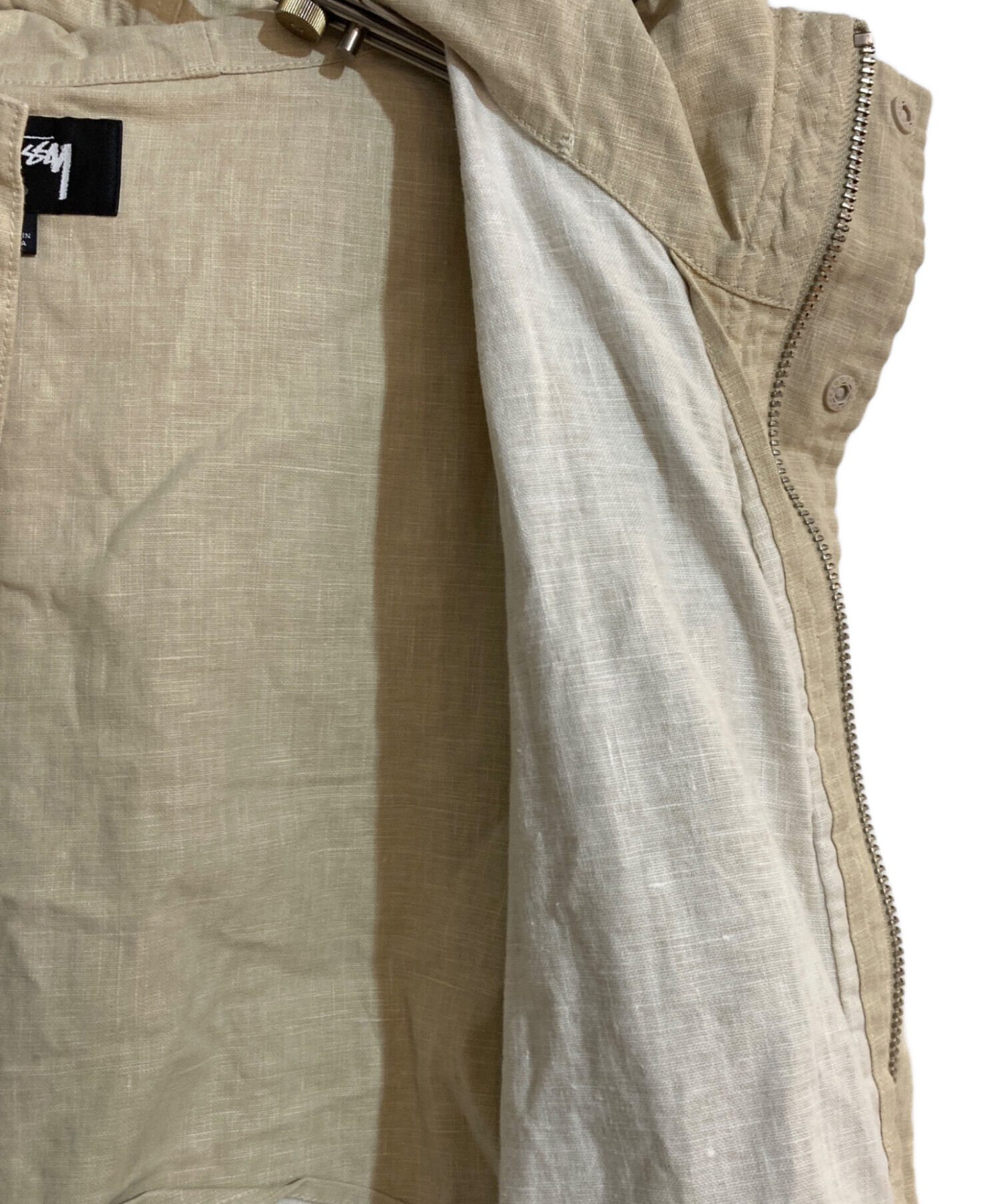 stussywomenショート丈パーカー 中古・古着通販】stussy (ステューシー) Short Parka Waxed Linen