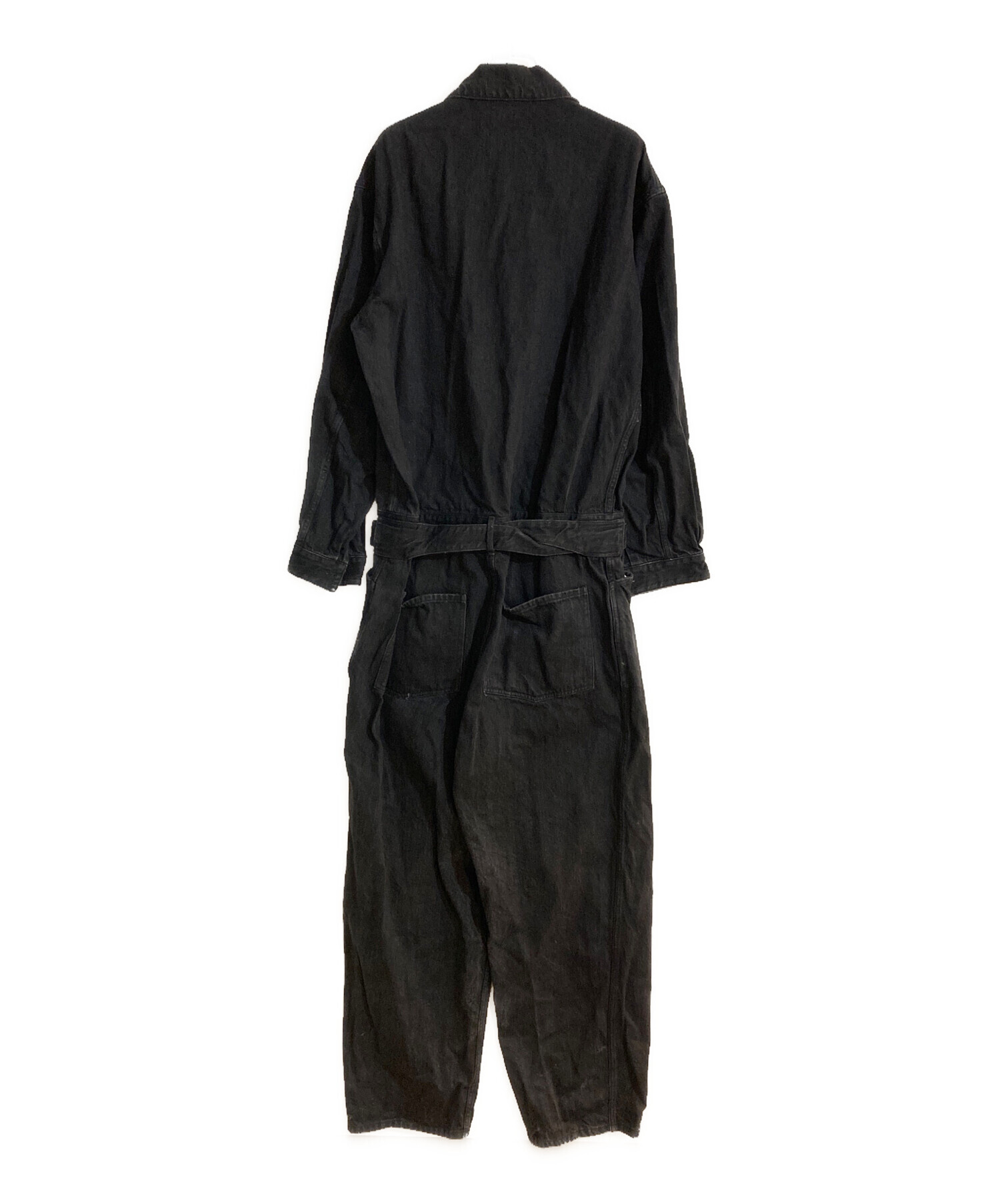 中古・古着通販】COMOLI (コモリ) デニムオールインワン ブラック 