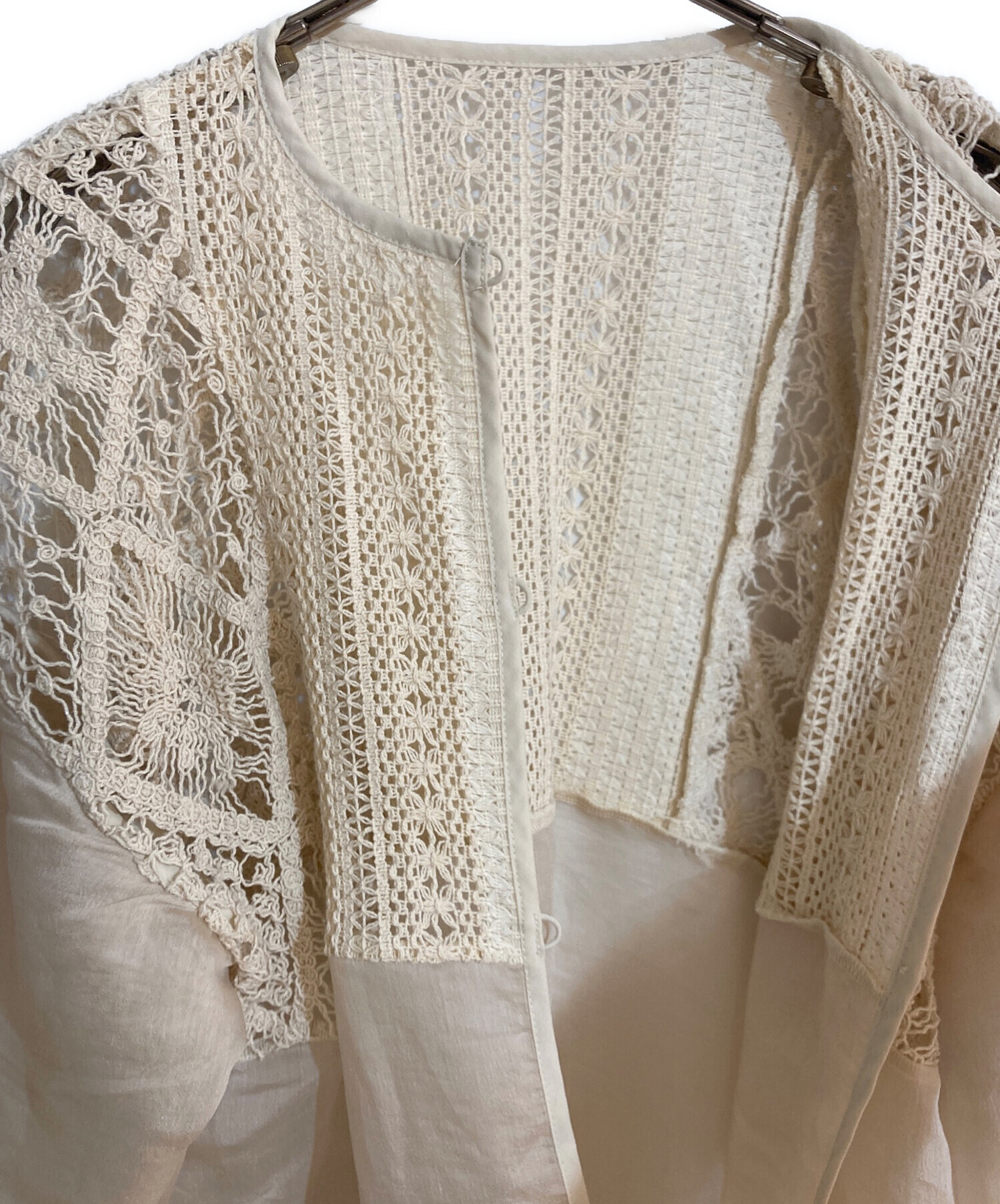 中古・古着通販】EAPHI (エフィ) cotton lace patchwork docking