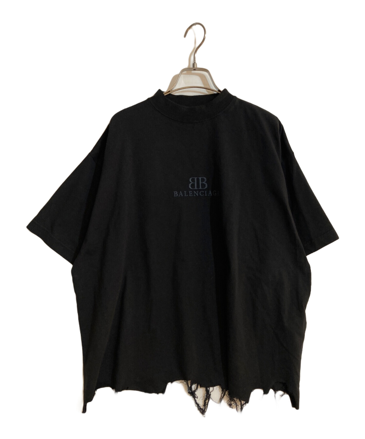 中古・古着通販】BALENCIAGA (バレンシアガ) ダメージ加工半袖Tシャツ 