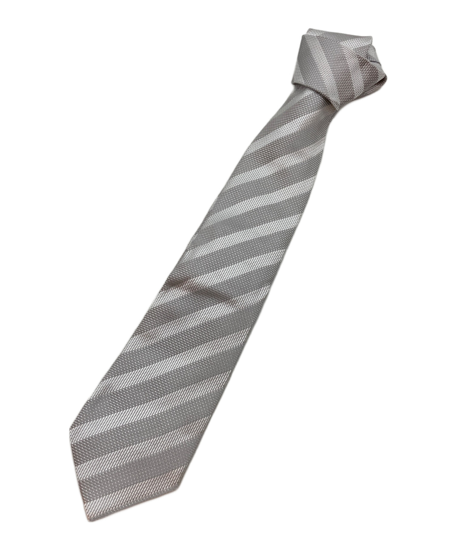 ARMANI COLLEZIONI アルマーニ シルバー 無地 ネクタイ タグ付 中古・古着通販】ARMANI COLLEZIONI (アルマーニ コレツィオーニ