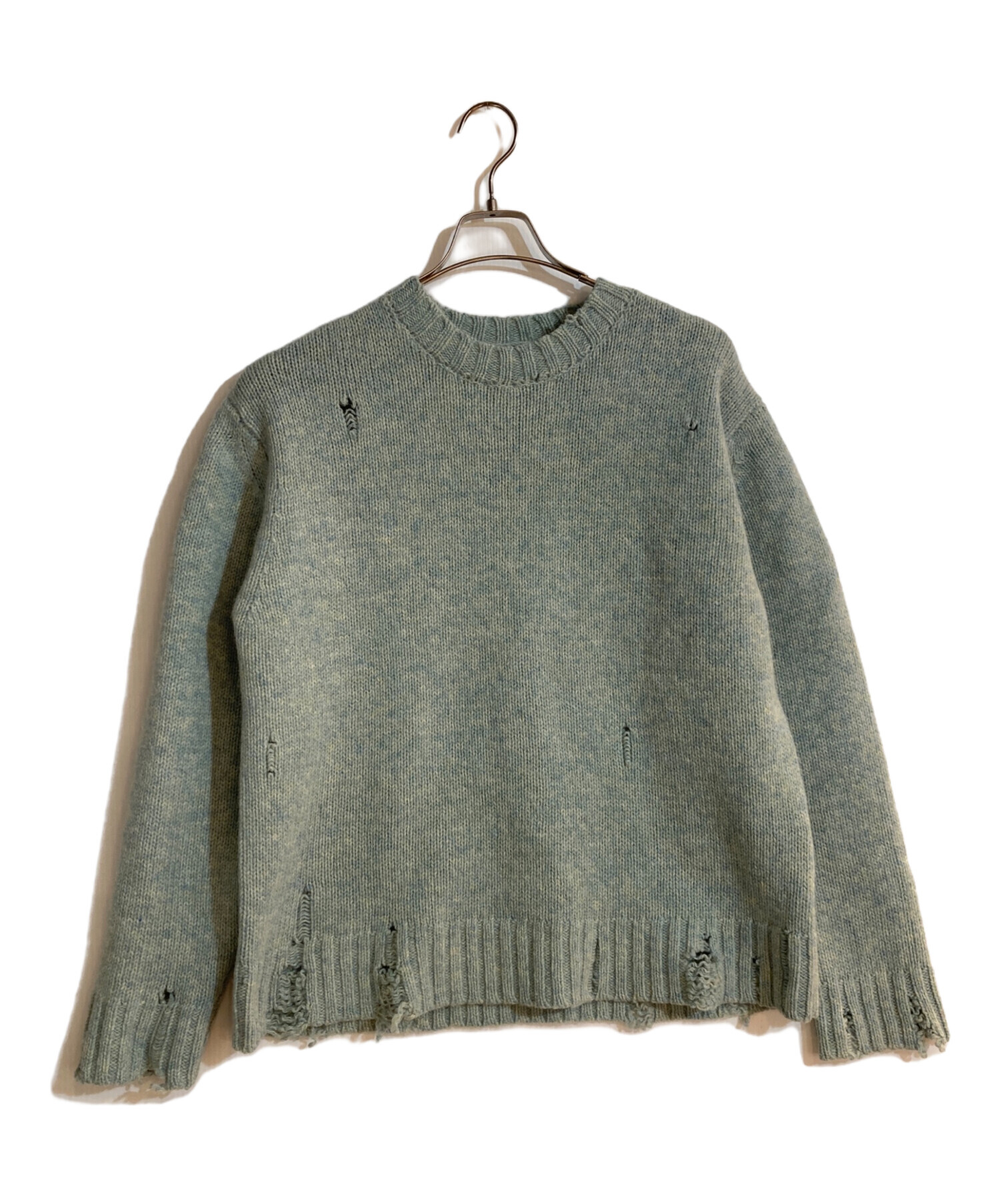中古・古着通販】UNUSED (アンユーズド) 3g crew neck damage knit（3g