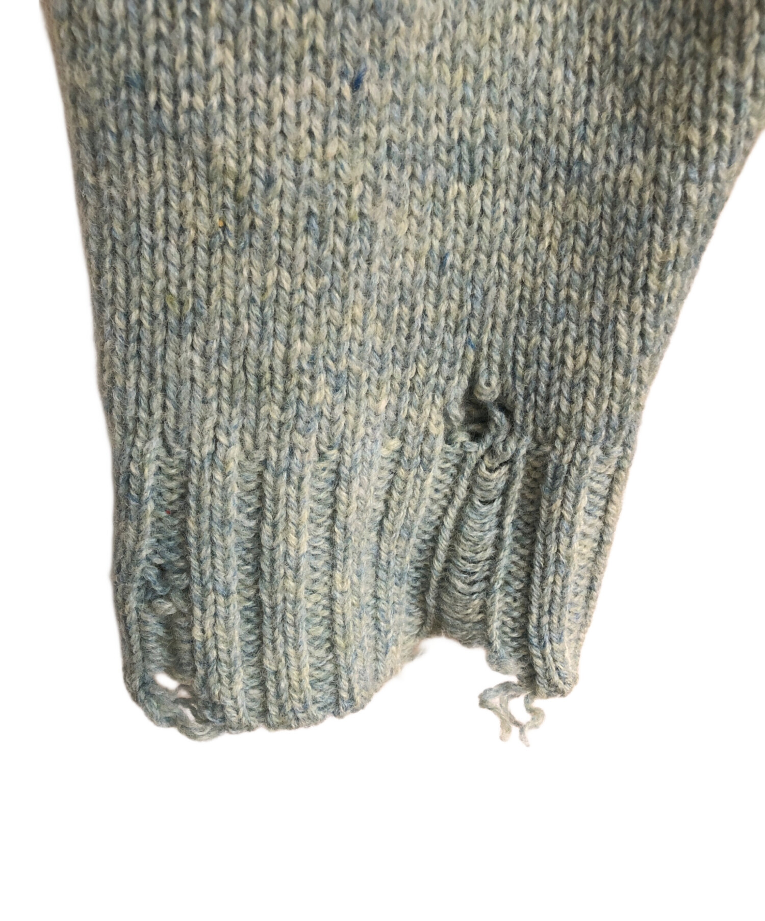 中古・古着通販】UNUSED (アンユーズド) 3g crew neck damage knit（3g 