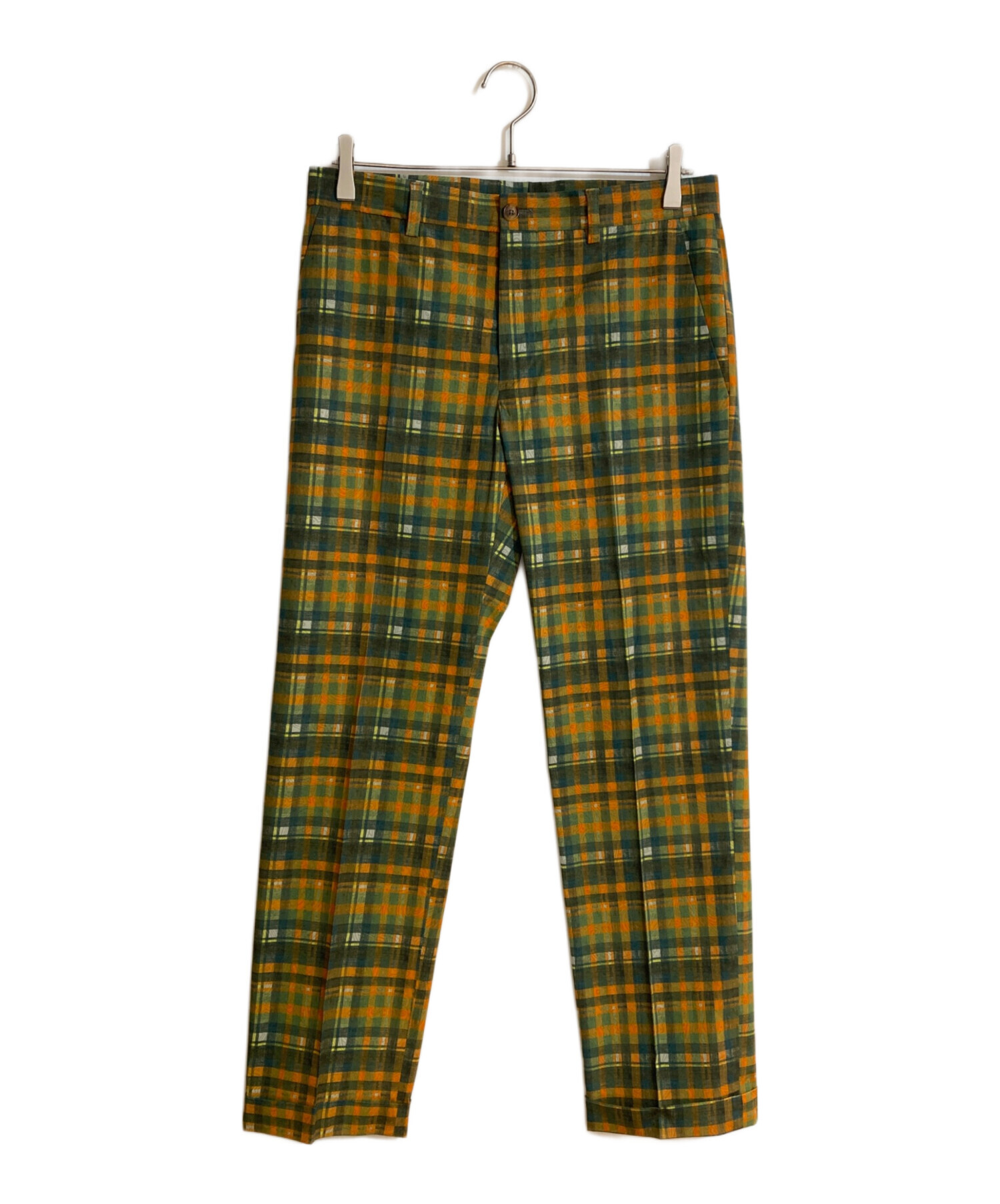 中古・古着通販】ETRO (エトロ) シャドーペイズリーチェックパンツ