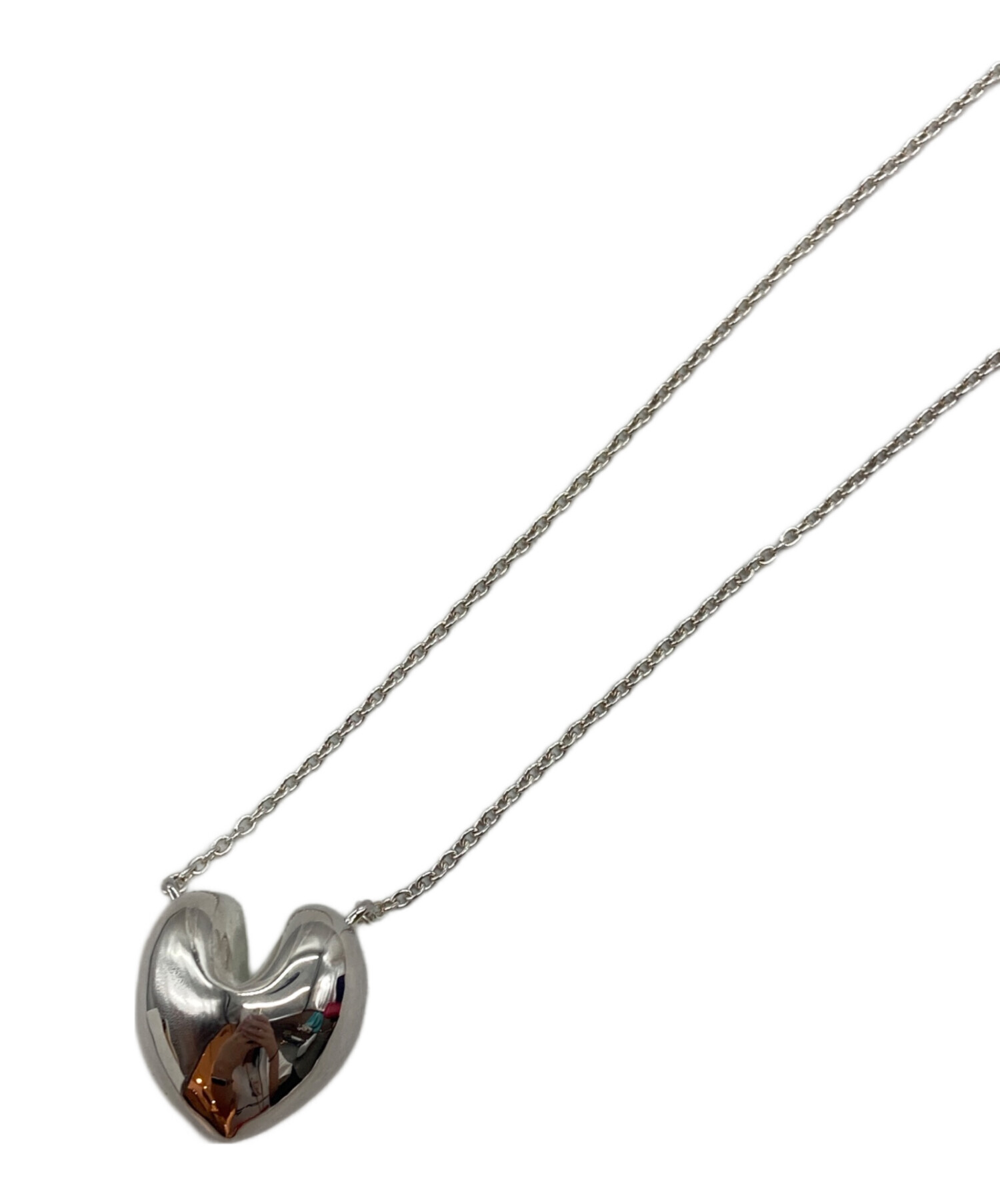 送料無料★CHIEKO+★ハートネックレス CHIEKO+ハート型ネックレス ブラック シルバー