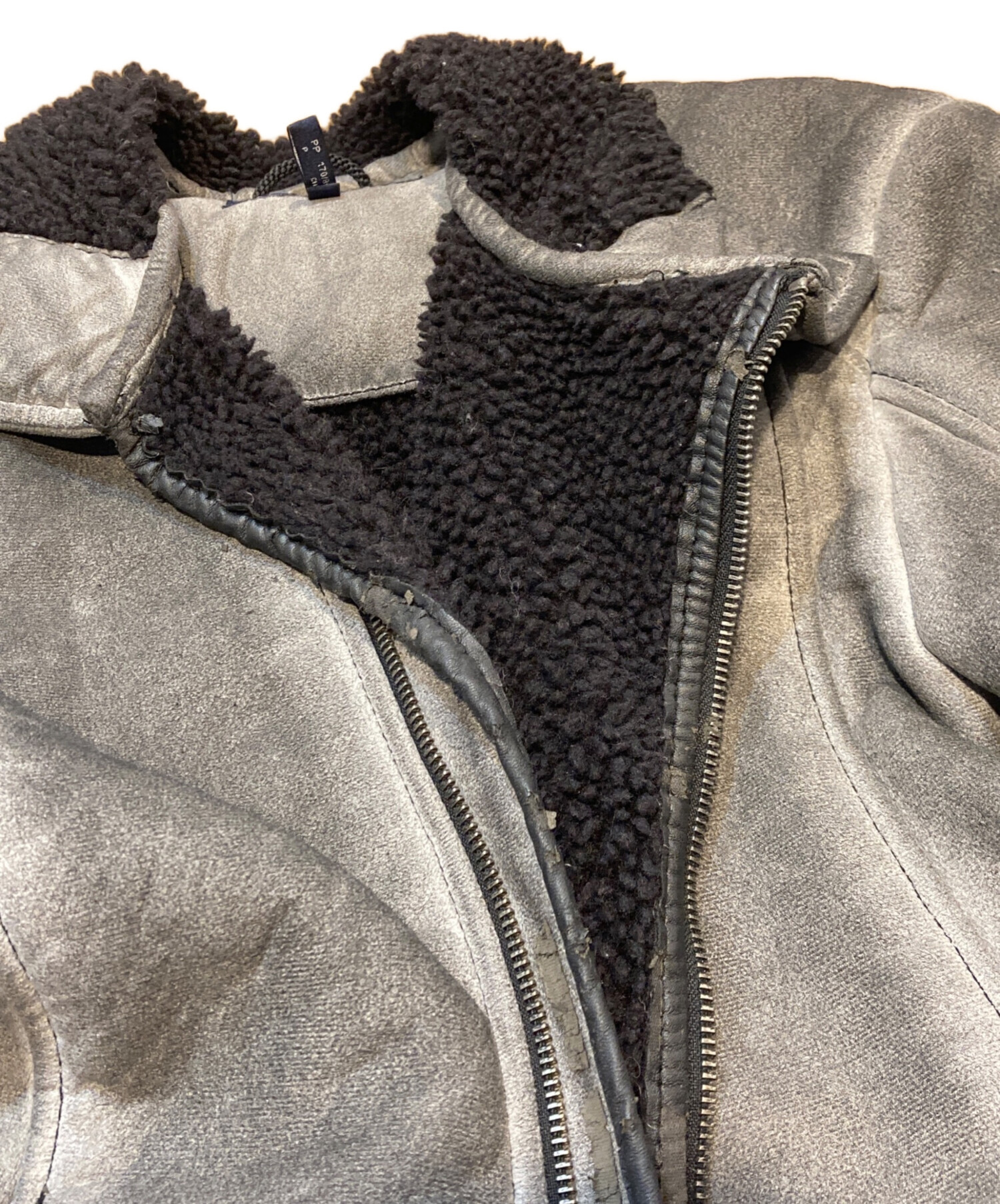 【美品】ARMANI JEANS レザー ライダースジャケット フード付 中古・古着通販】ARMANI JEANS (アルマーニジーンズ) シープレザー