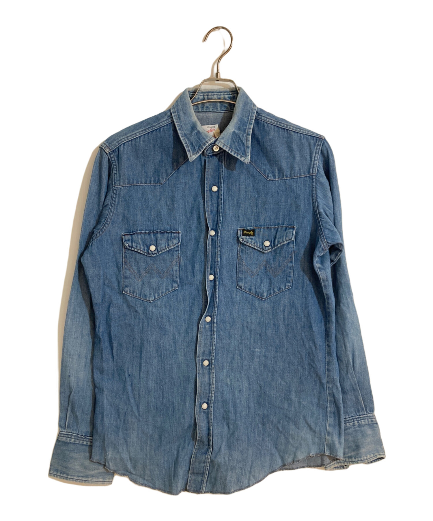 中古・古着通販】Wrangler (ラングラー) USA製デニムウエスタンシャツ 