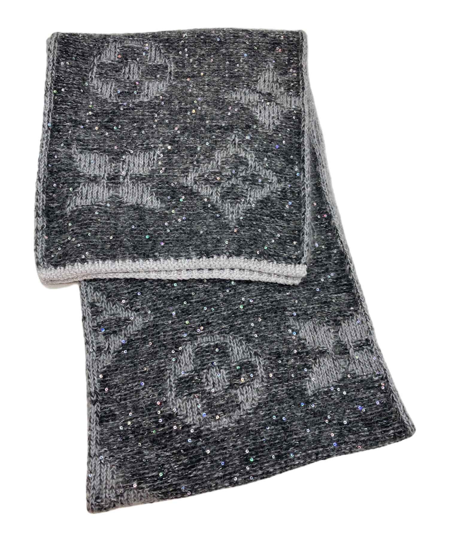 【新品未使用】ルイヴィトン エシャルプマフラー LOUIS VUITTON ルイ・ヴィトン エシャルプ・ロゴマニア シャイン