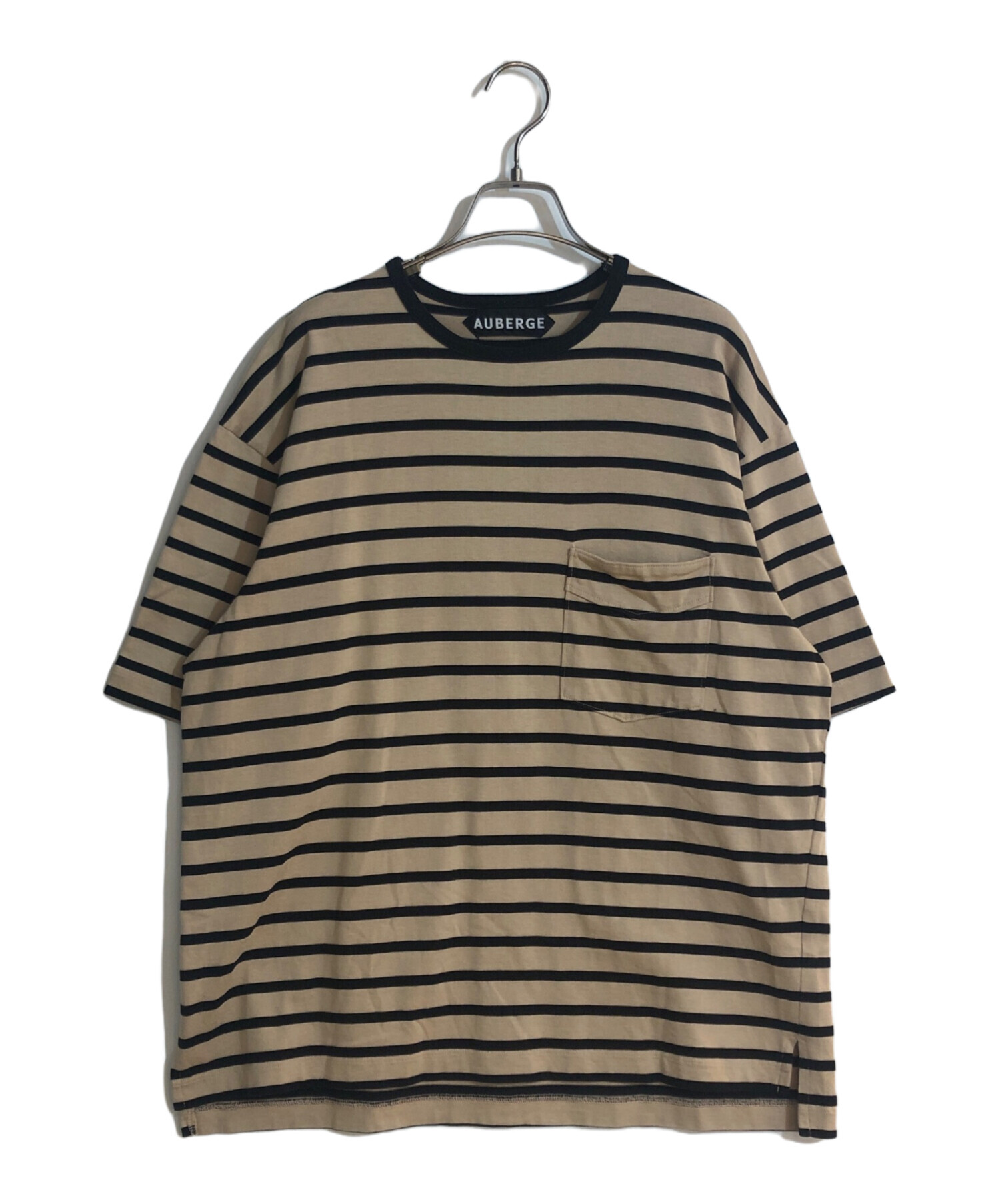中古・古着通販】AUBERGE (オーベルジュ) ボーダーTシャツ ブラウン