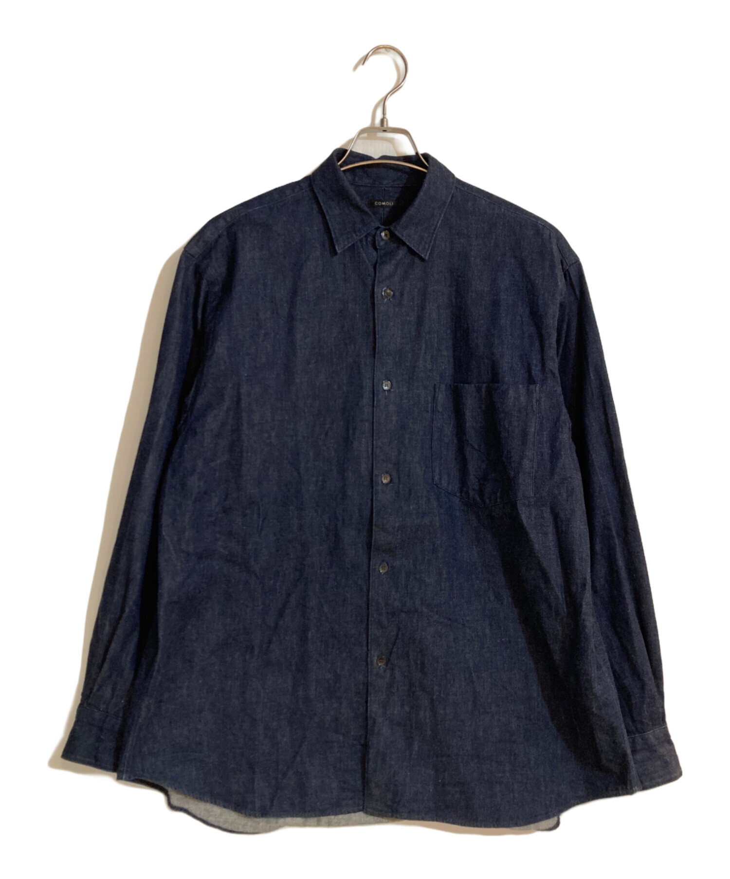 中古・古着通販】COMOLI (コモリ) デニムコモリシャツ ネイビー サイズ 