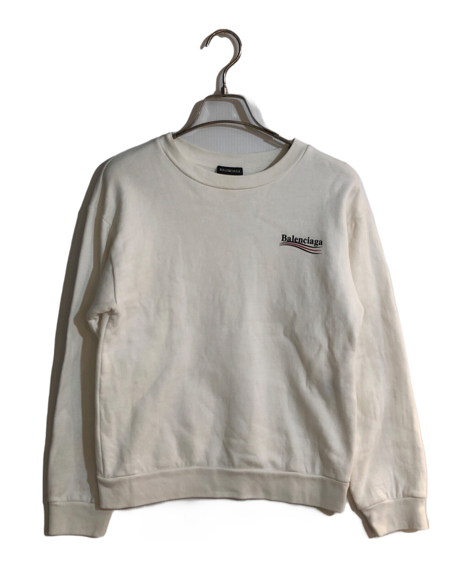 BALENCIAGA バレンシアガ 22AW レタリングロゴ スウェットトレーナー 697869 TMVB5 ホワイト XS BALENCIAGA - BALENCIAGA バレンシアガ 22AW レタリングロゴ