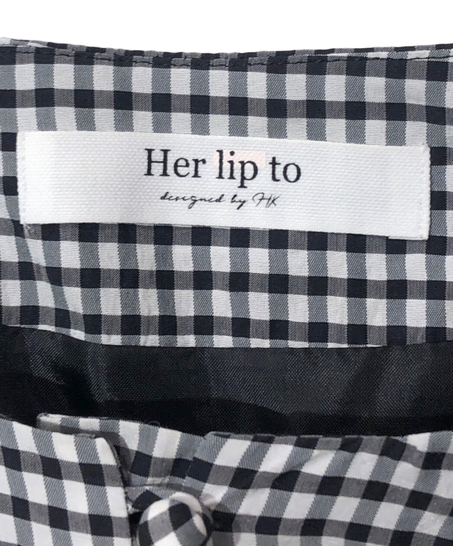 S / Portofino Belted Check Dress Her lip to 【公式通販】