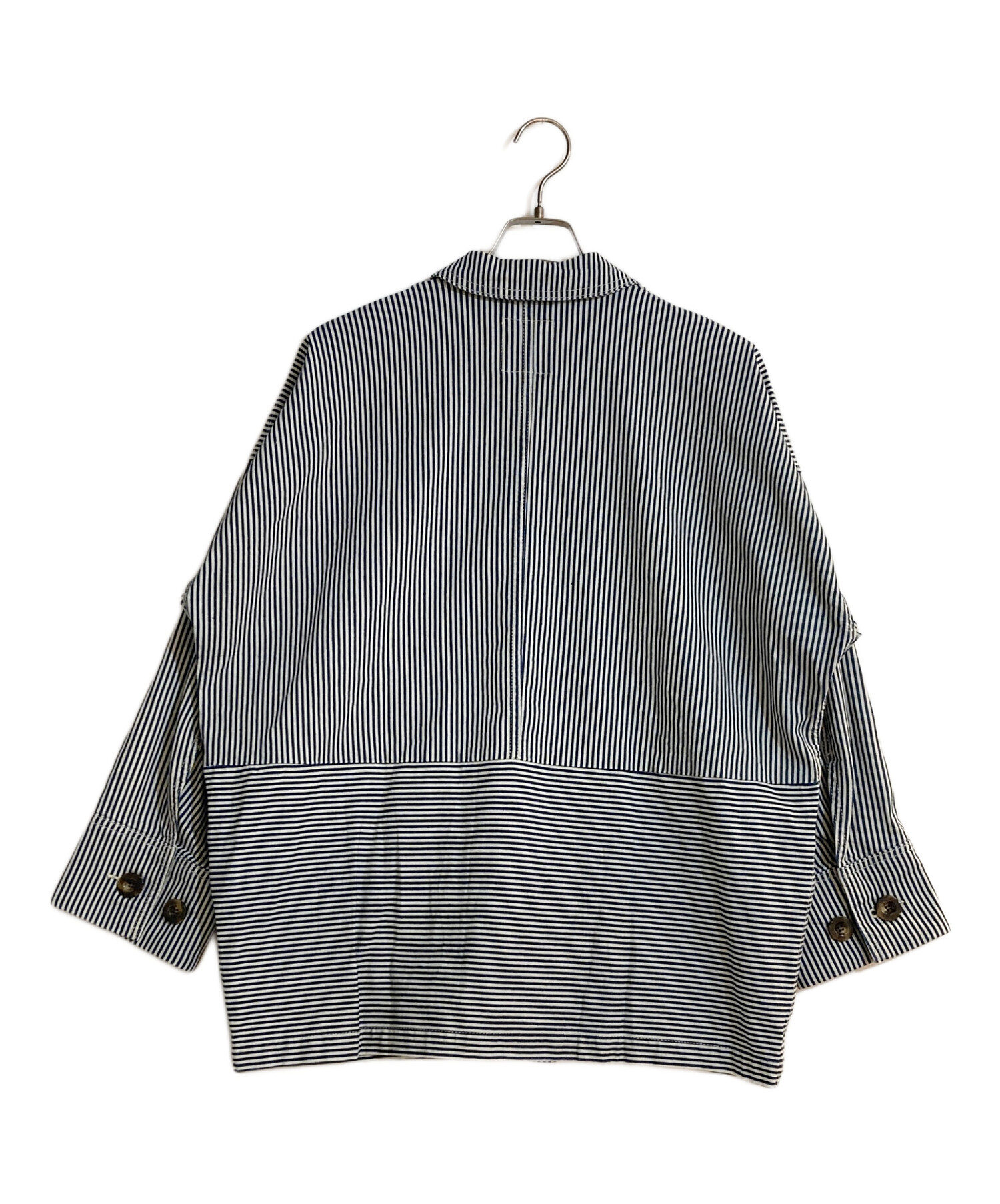 clane ストライプワークオーバー ジャケット CLANE - カバーオール ジャケット - ストライプ - WORK OVER JACKET