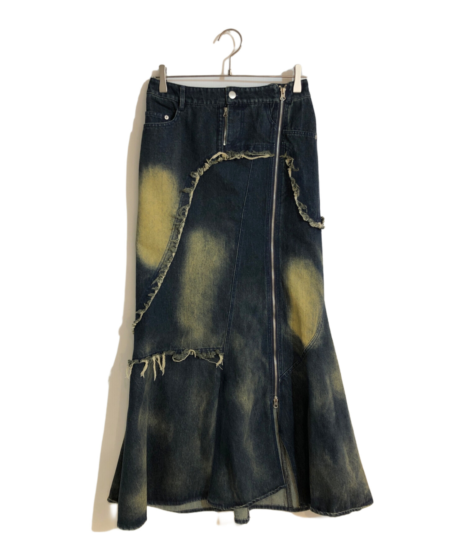 中古・古着通販】VIVAMUS (ヴィヴァムス) ASYMMETRY DAMAGE MAXI SKIRT