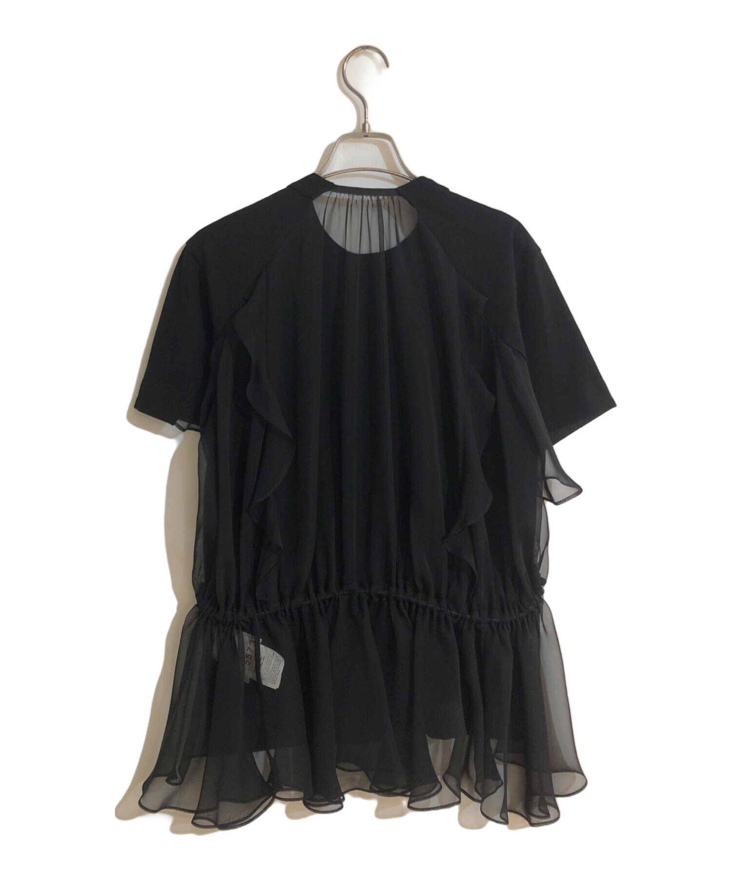 中古・古着通販】sacai (サカイ) レースドッキングTシャツ ブラック