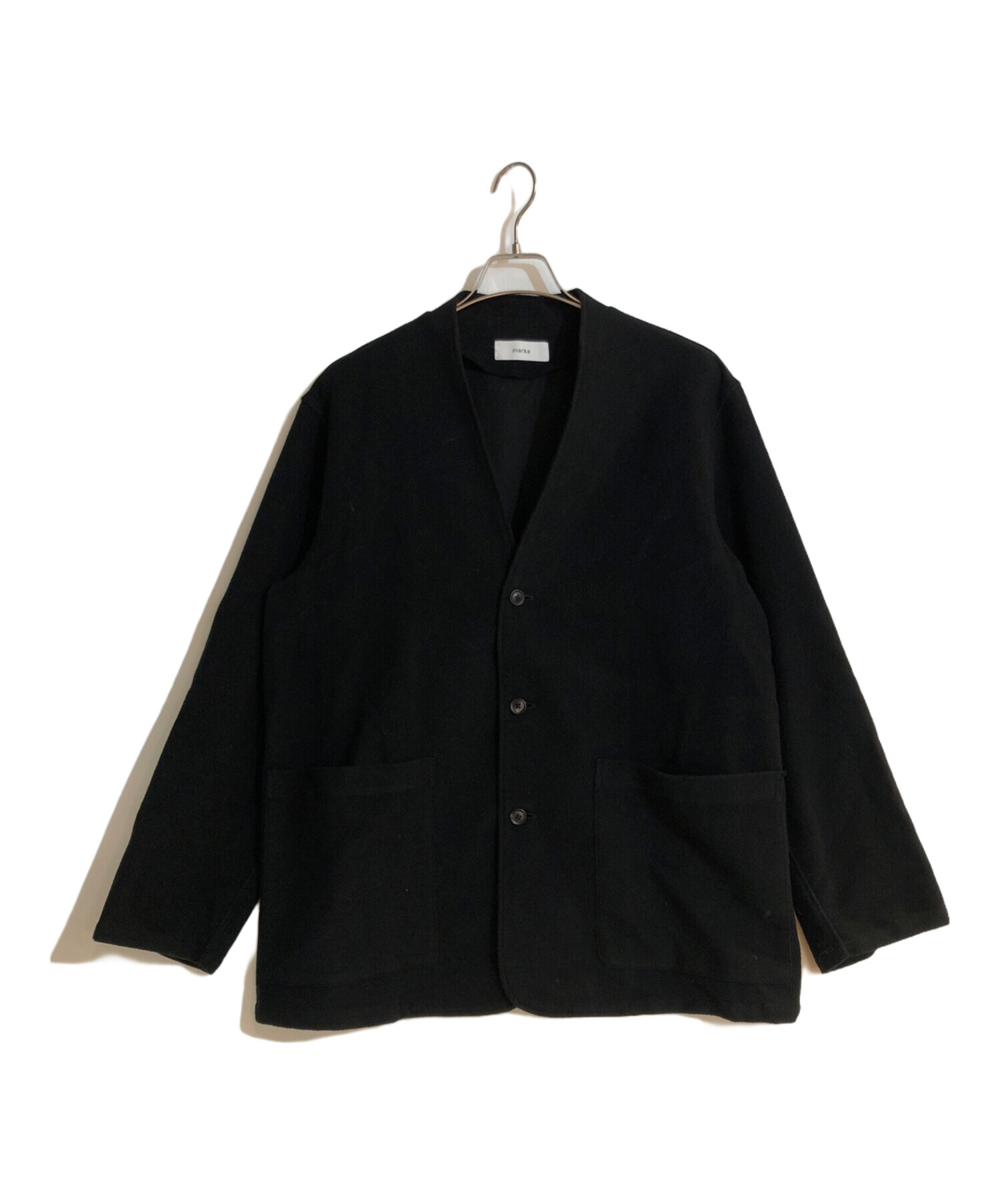 中古・古着通販】MARKA (マーカ) LAPELLESS JACKET 2 ブラック サイズ