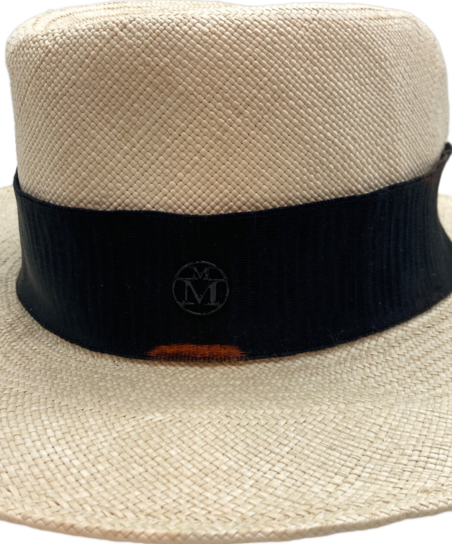 美品☆MAISON MICHEL メゾン ミッシェル 麻 ストローハット M 美品