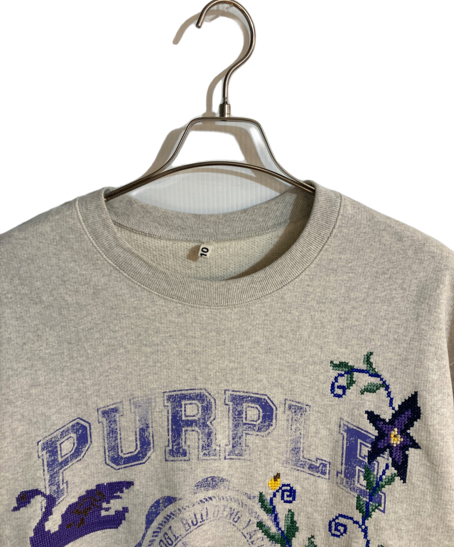中古・古着通販】KHOKI (コッキ) Cross-stitch sweat shirt グレー 