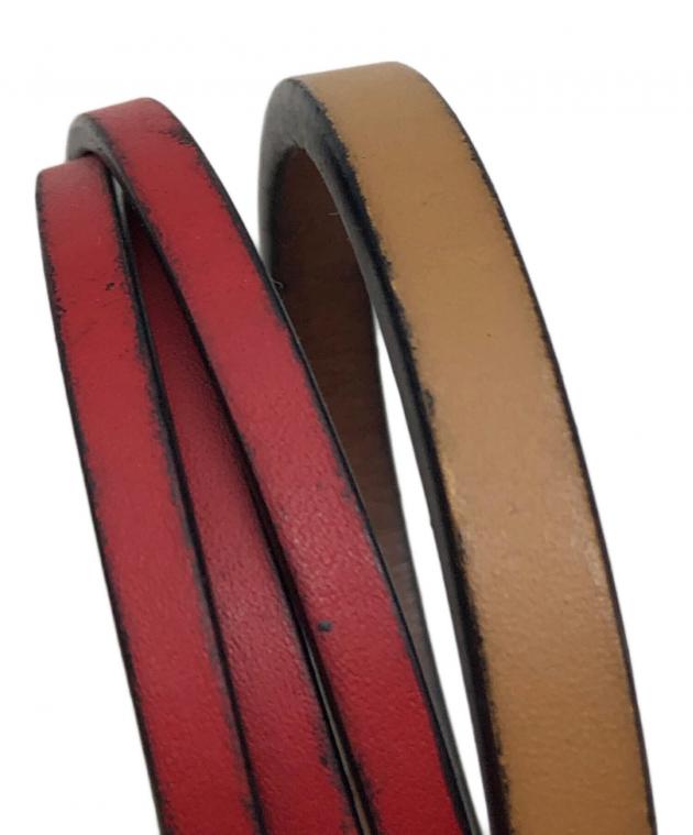 LOEWE ダブルバングル レッド ベージュ 中古・古着通販】LOEWE (ロエベ) ダブルバングルセット レッド
