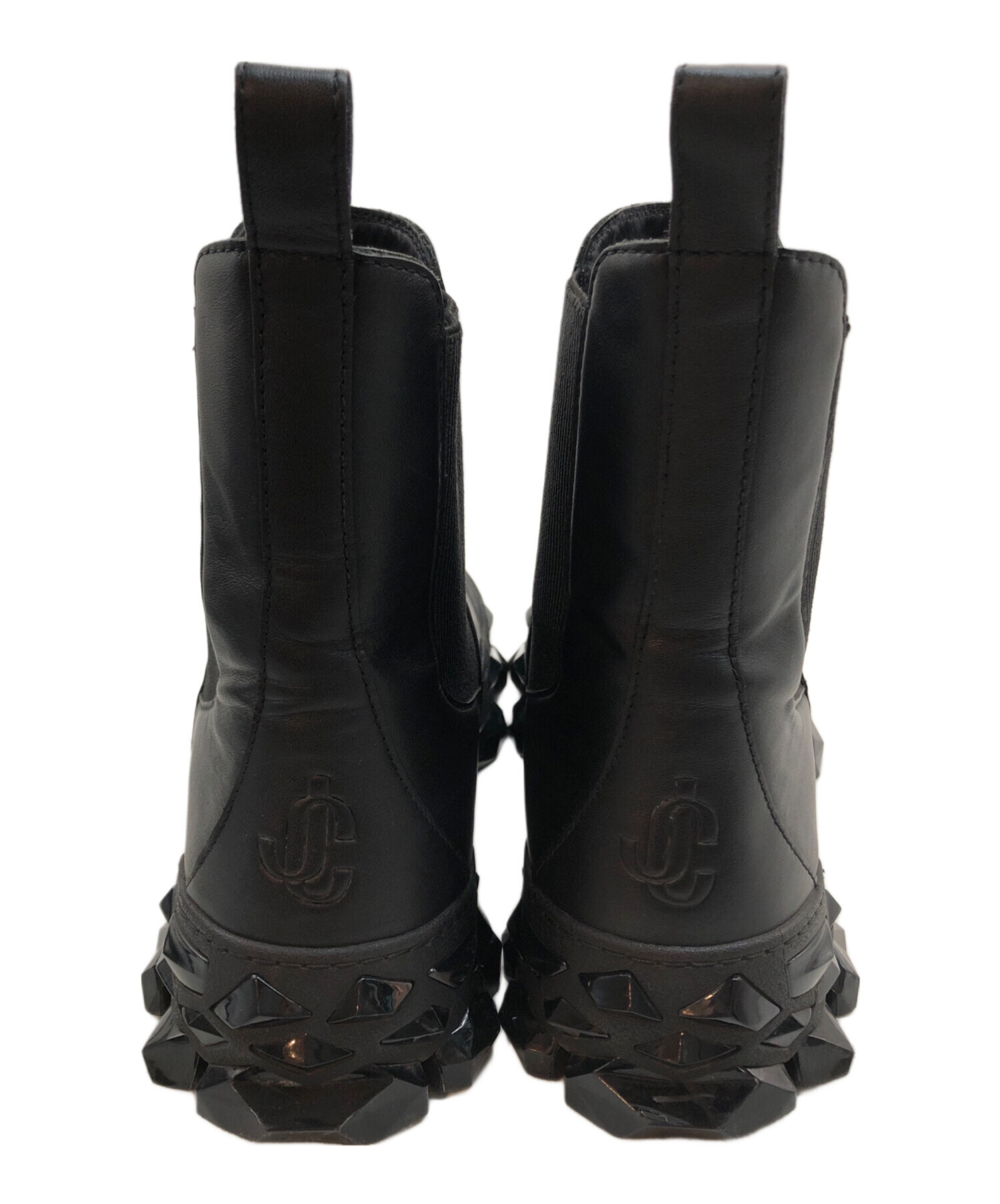 【未使用】 JIMMY CHOO コア・コレクション ビジューブーツ ブラック 中古・古着通販】JIMMY CHOO (ジミーチュウ) ビジューショートブーツ