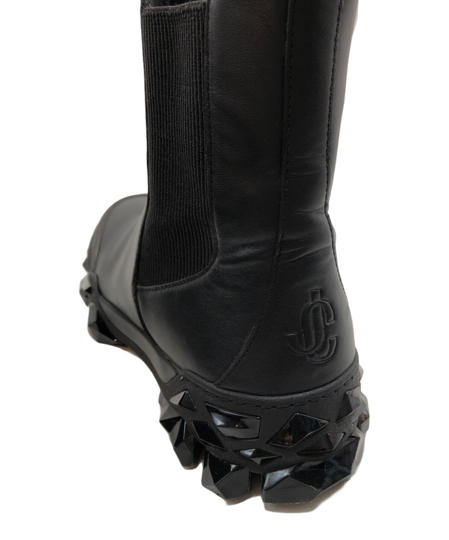 【未使用】 JIMMY CHOO コア・コレクション ビジューブーツ ブラック JIMMY CHOO Jimmy Choo ジミーチュウ サイドゴアブーツ VERONIQUE 45